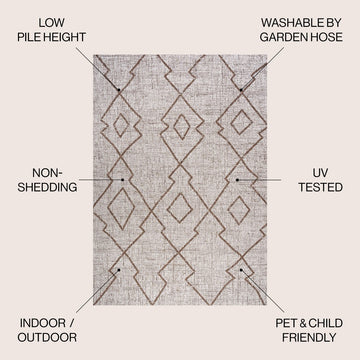 Carwa Tribal Diamond Trellis Indoor/outdoor Area Rug